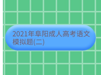 2021年阜陽(yáng)成人高考語(yǔ)文模擬題(二)