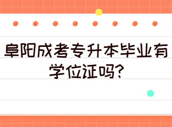 阜陽(yáng)成考專升本畢業(yè)有學(xué)位證嗎